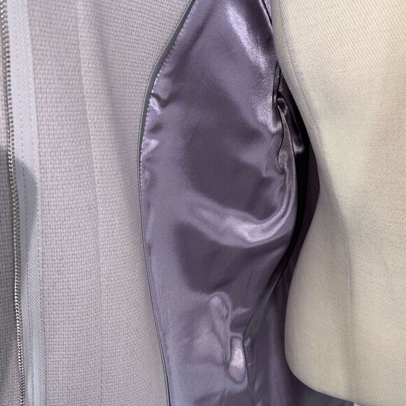Calvin Klein Wool Blend Mock Neck Full Zip Jacket Lavender Size 16 - Picture 13 of 15